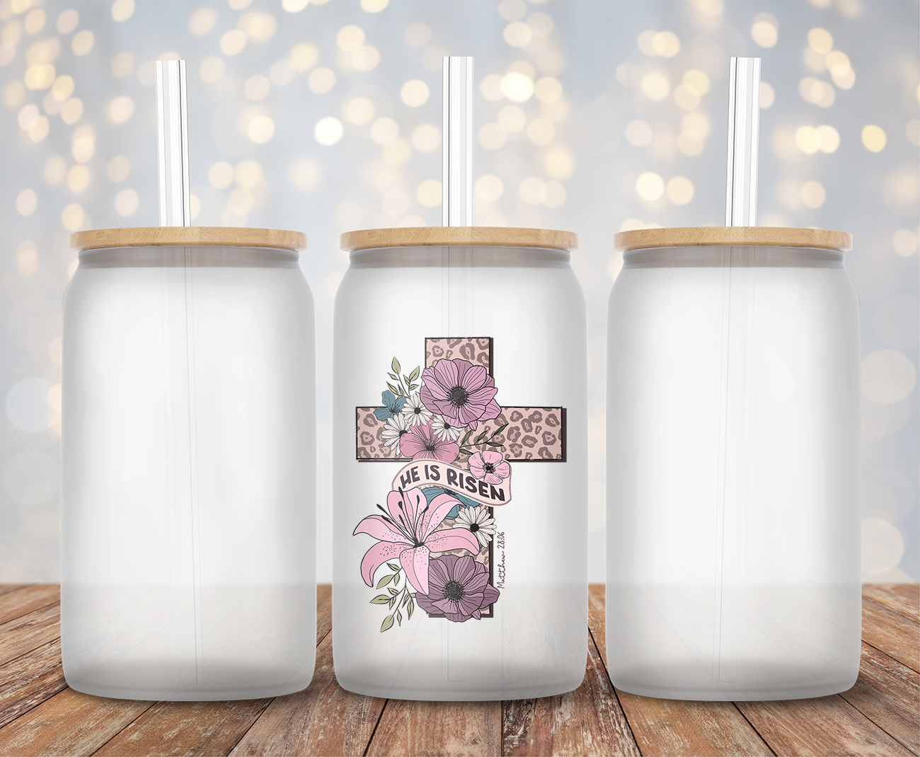 He Is Risen Floral- Decal
