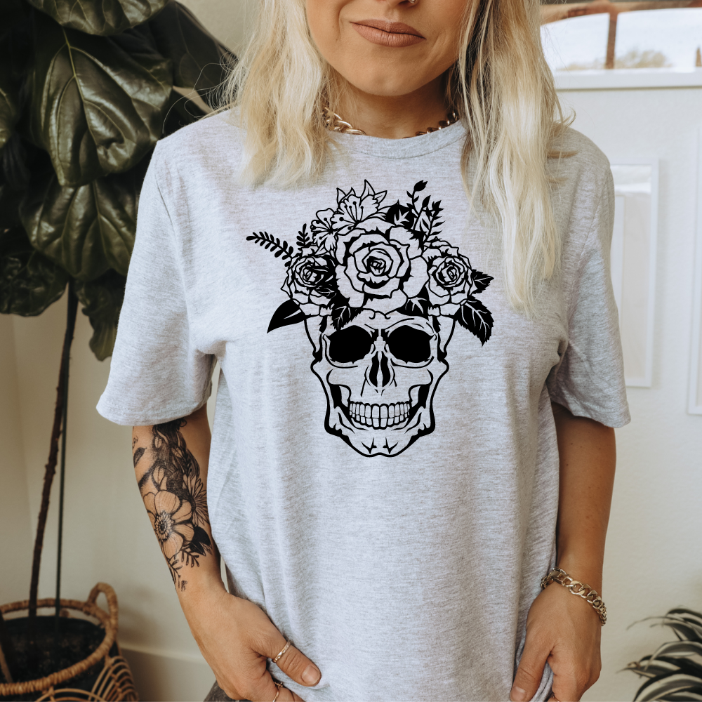 Full Flower Skull - Full Color Transfer – Gigaroo